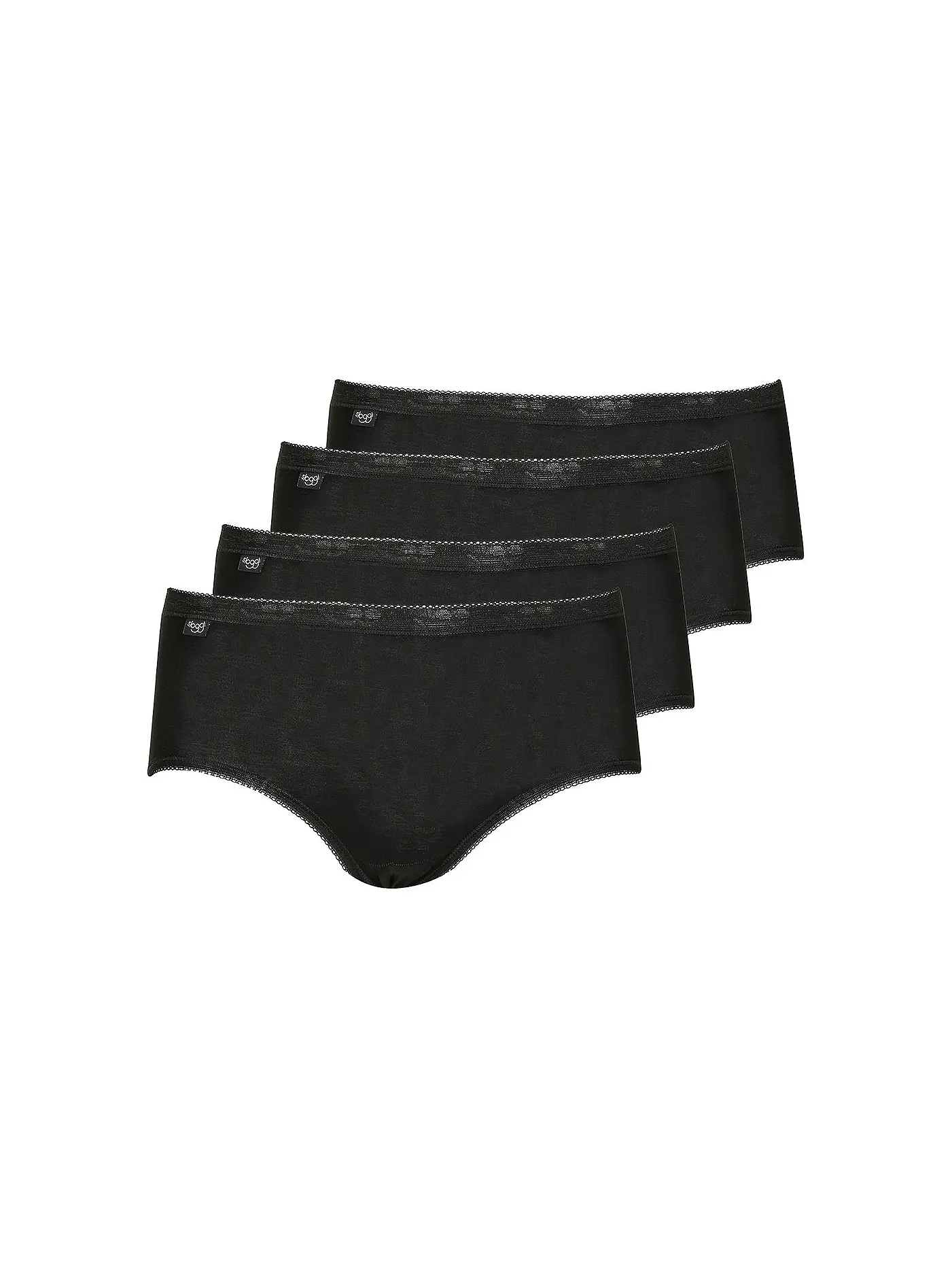 SLOGGI | Midi-Slip "Basic" 4-er (Schwarz) | 
